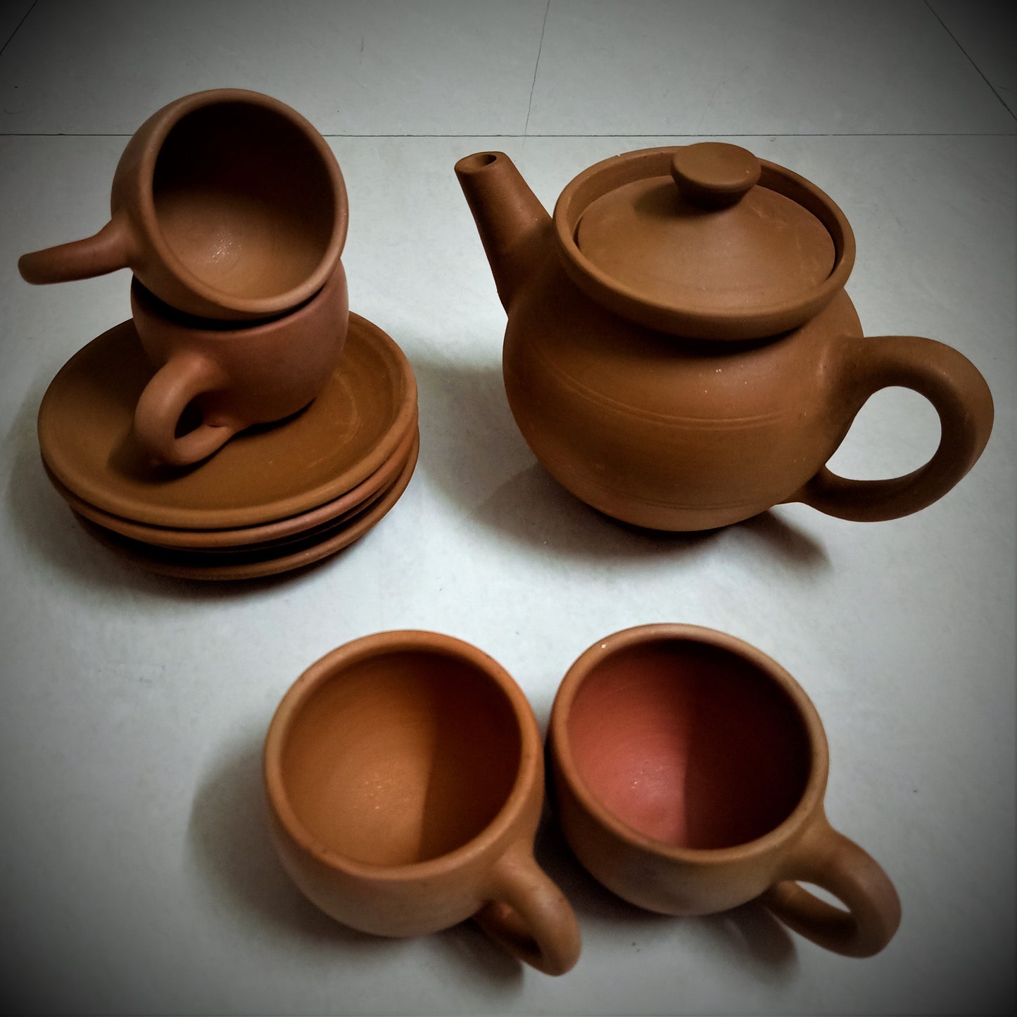 Nizamabad Clay Pottery Teaset for 4