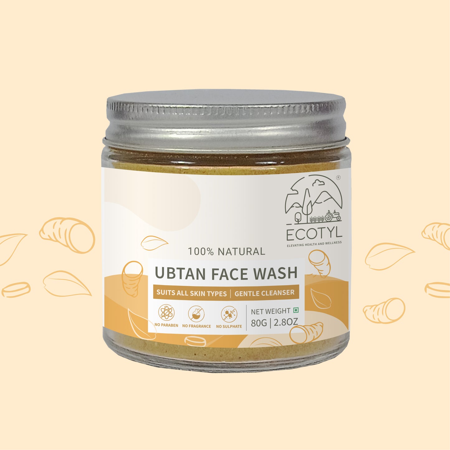 Ubtan Face Wash Powder | 100% Natural Gentle Cleanser | 80g