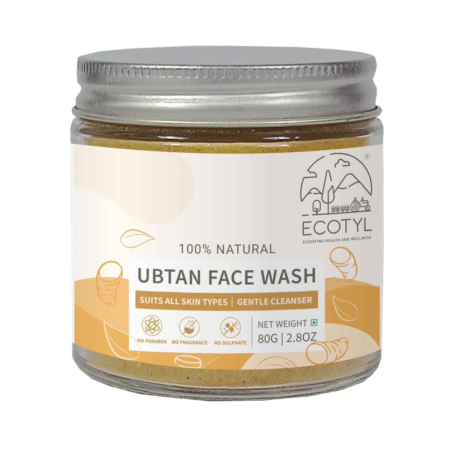 Ubtan Face Wash Powder | 100% Natural Gentle Cleanser | 80g