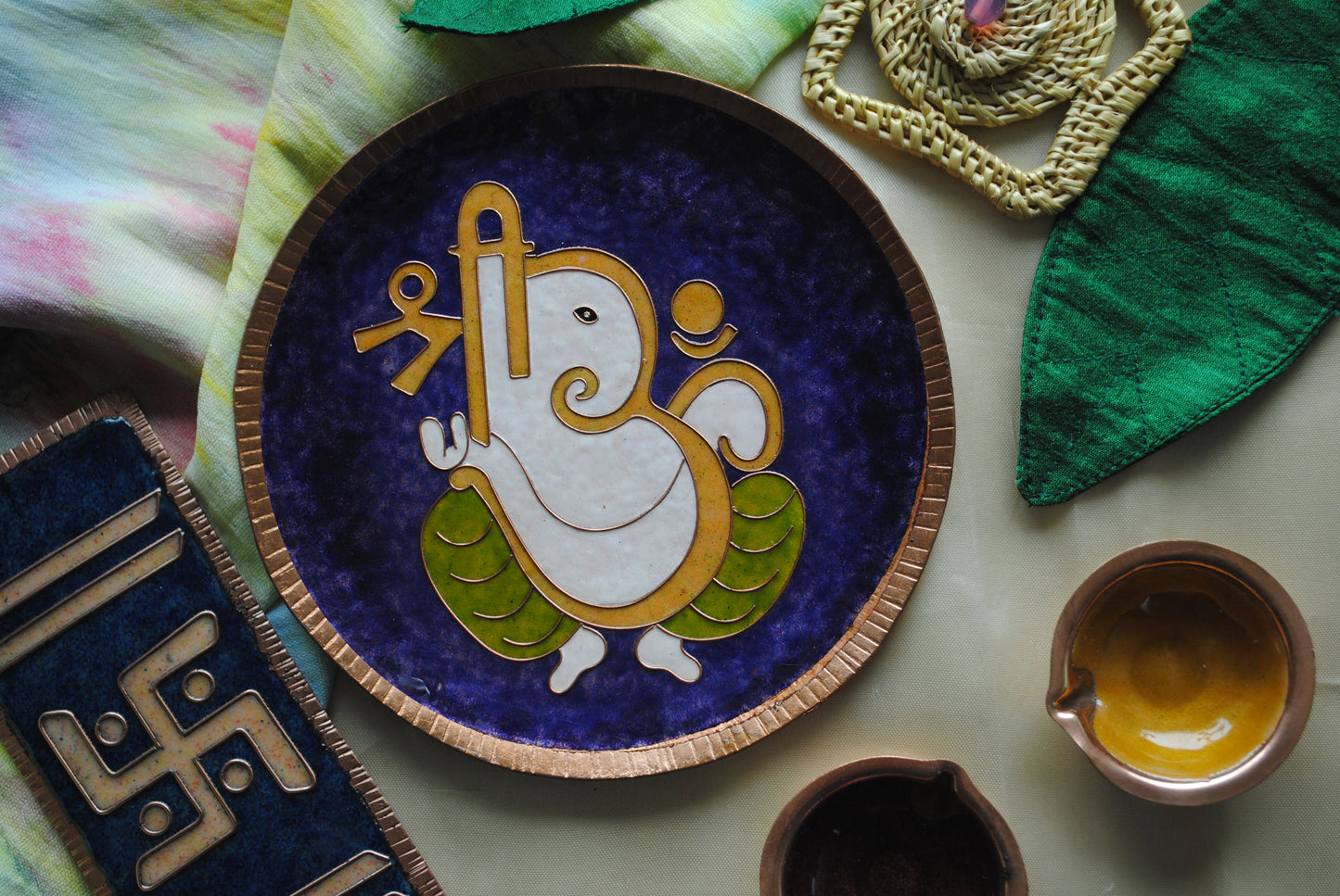 Vinayaka - Ganesha Wallplate (Purple)
