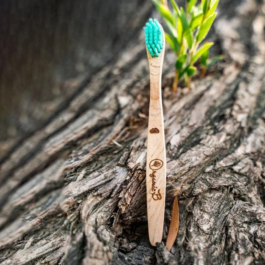 Organic B’s Neem Wood Organic Toothbrush for Kids (Wooden Holder Free)