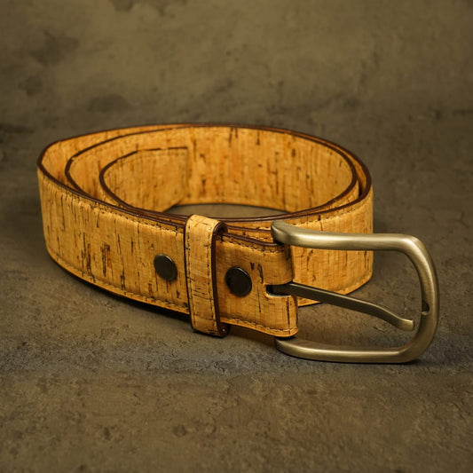 Dune - Men's Vegan Natural Cork Leather Belt (Beige)