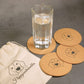 Amber, Sustainable Dual Color Cork Coasters