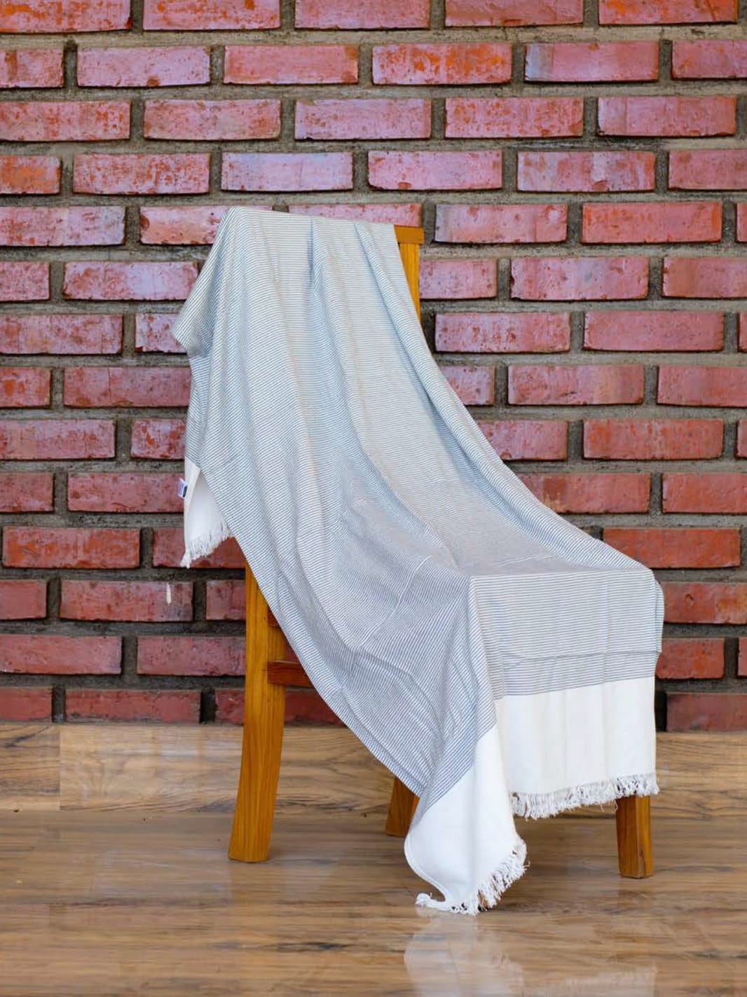 Thin Bamboo Bath Towel - Indigo Striper 160*75cm