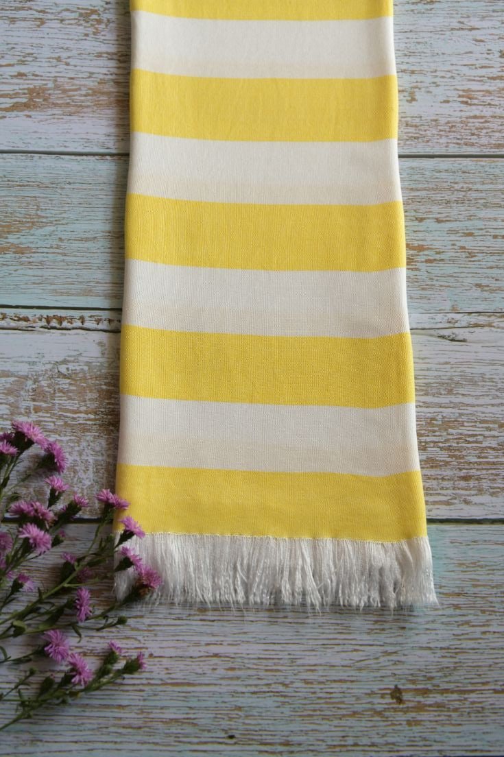 Thin bamboo bath towel- Sunshine Yellow  160*75cm