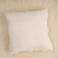 Ivory Tufted Textured Cotton Designer Cushion Cover