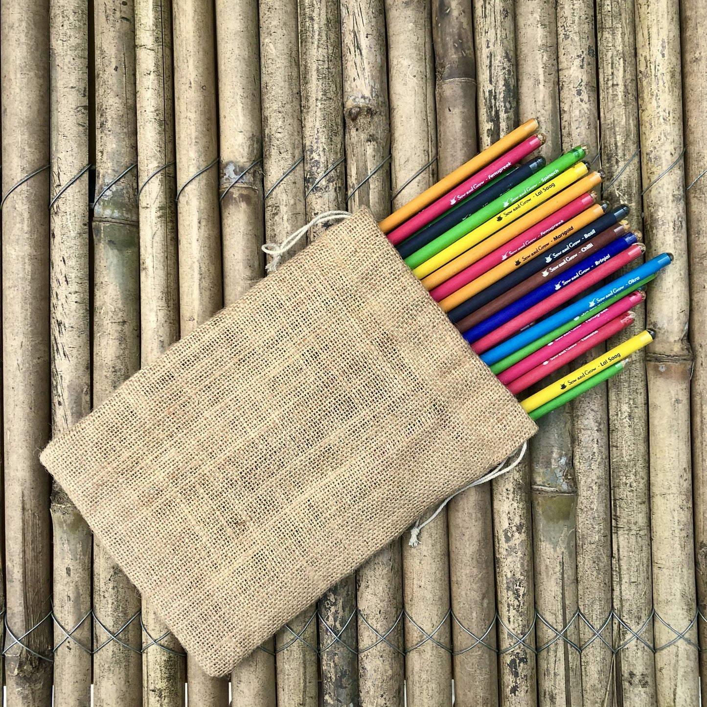 Plantable Seed Pencils with Jute Packaging (Pack of 50)