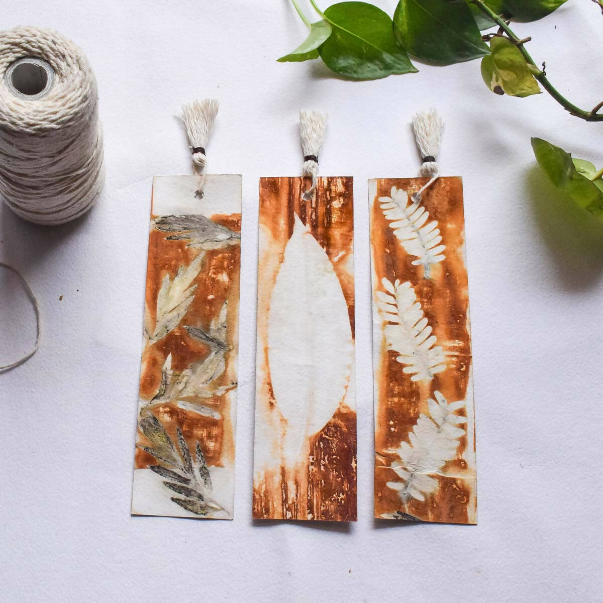 Eco-printed Bookmarks - Set of 3