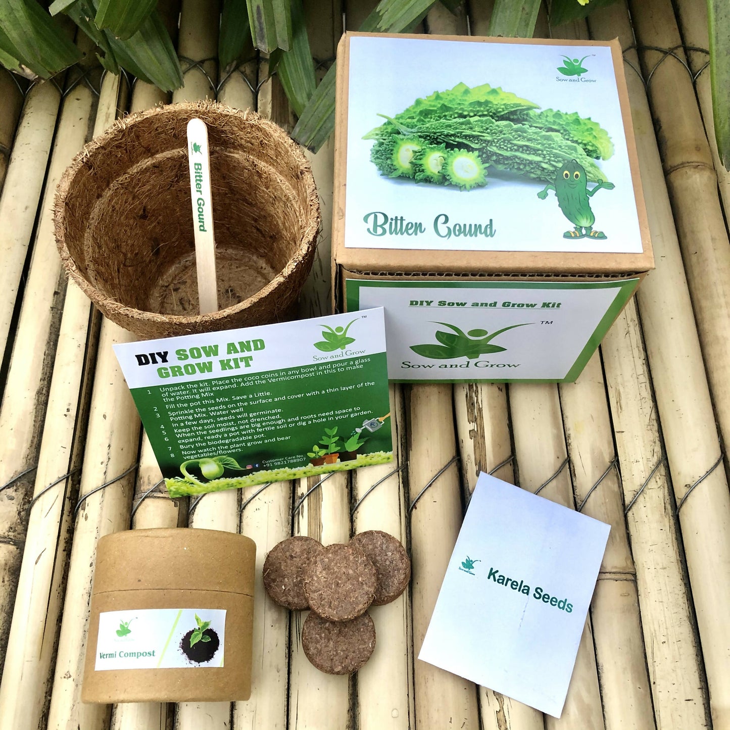 DIY Gardening Kit of Karela/ Bitter Gourd (Grow it Yourself Vegetable Kit)
